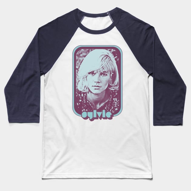 Sylvie Vartan /// Francophile Retro Aesthetic Design Baseball T-Shirt by DankFutura